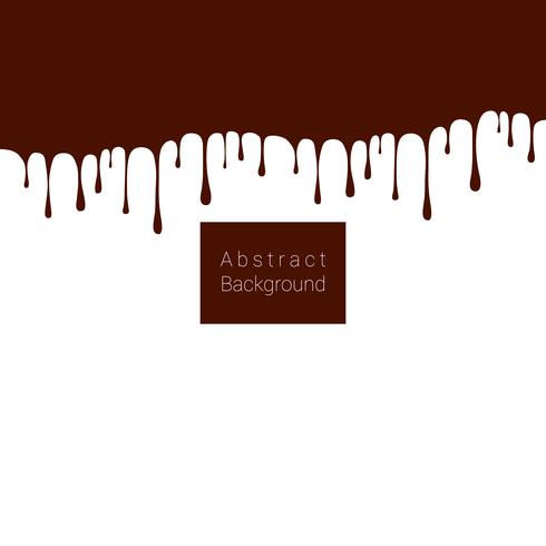 Abstract melting chocolate drops on white background vector