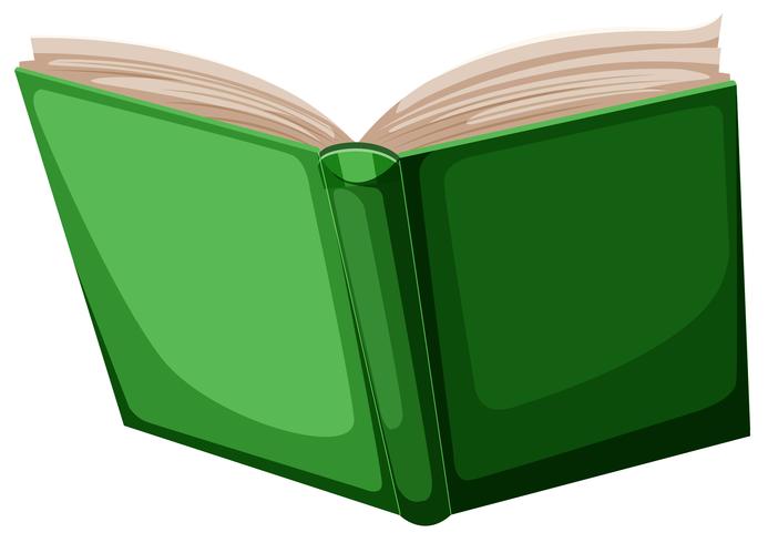 green isolated book background vector