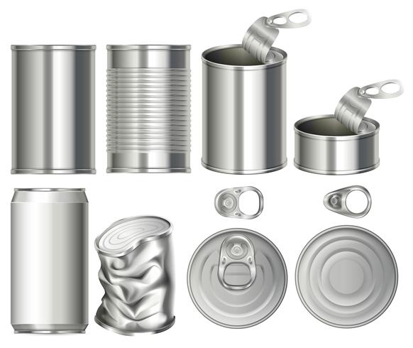 A Set of Can Container vector