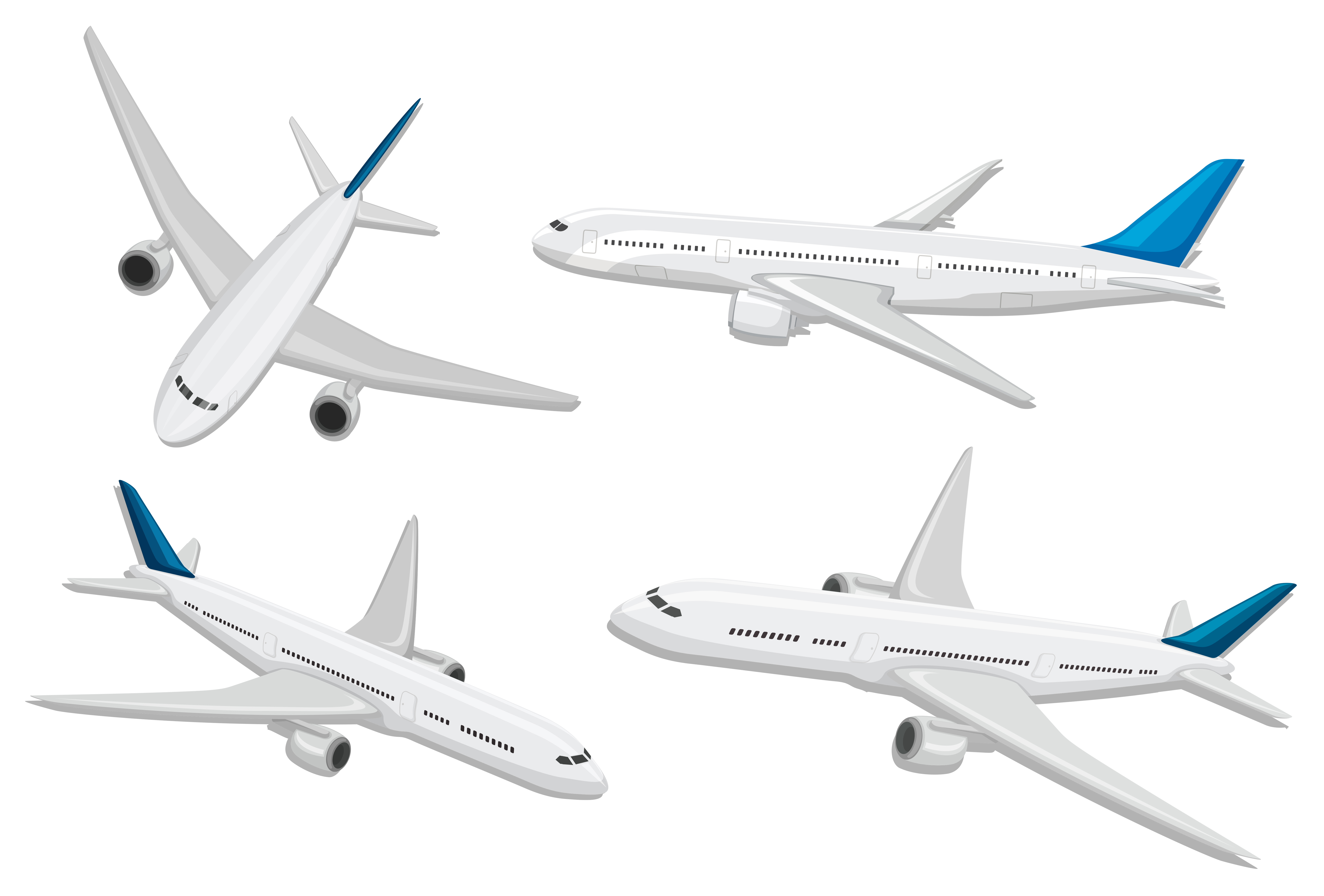 A set of commercial airplane 614373 Vector Art at Vecteezy