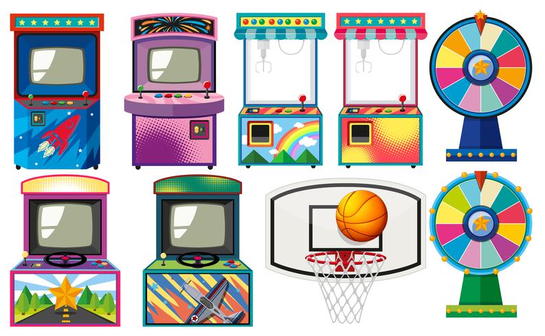 Set of arcade games vector