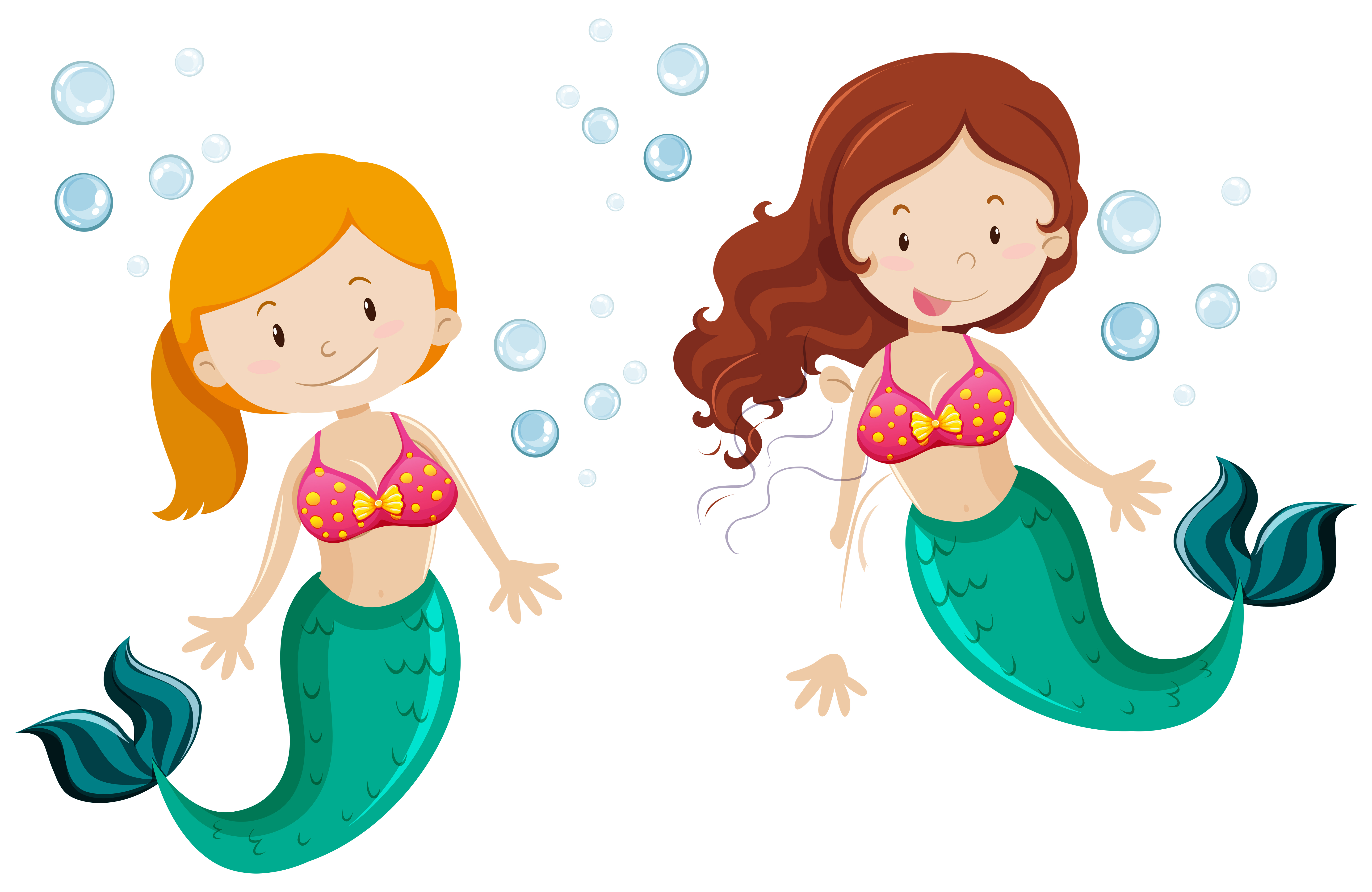 Swimming Mermaid Svg