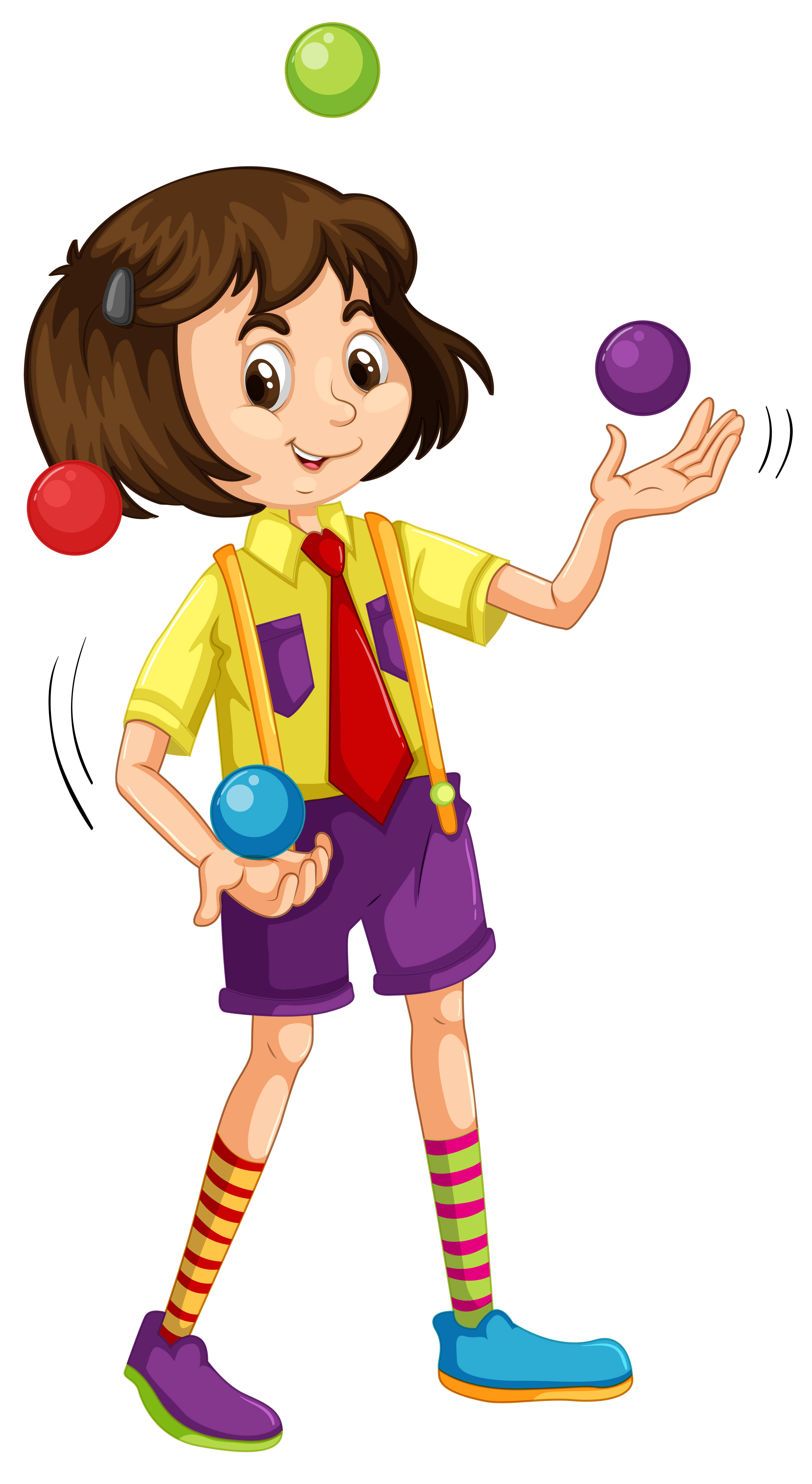 A girl juggling ball 614488 Vector Art at Vecteezy
