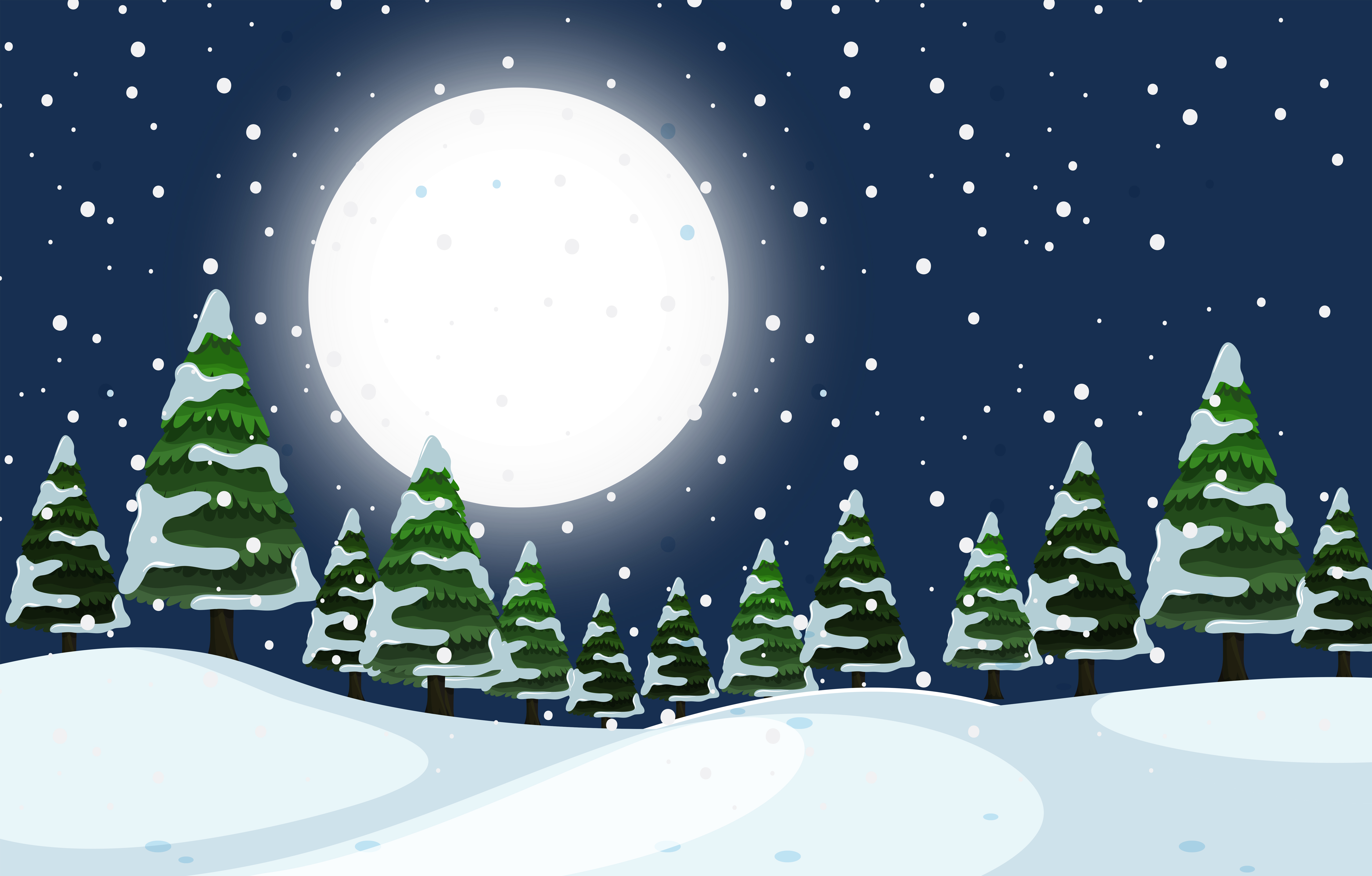 Download the A winter outdoor night scene 614491 royalty-free Vector from V...