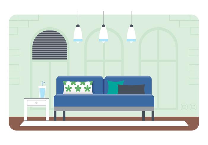 Ilustración de vector diseñador habitación