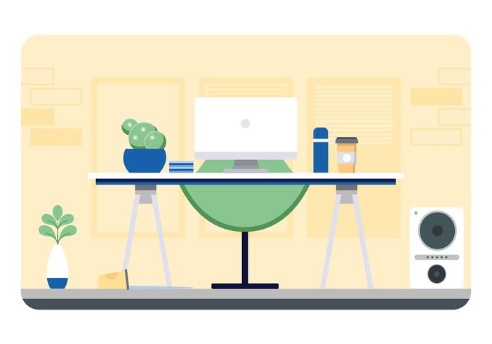 Vector Designer Room Illustration 