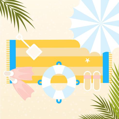 Vector Summertime Elements Illustration