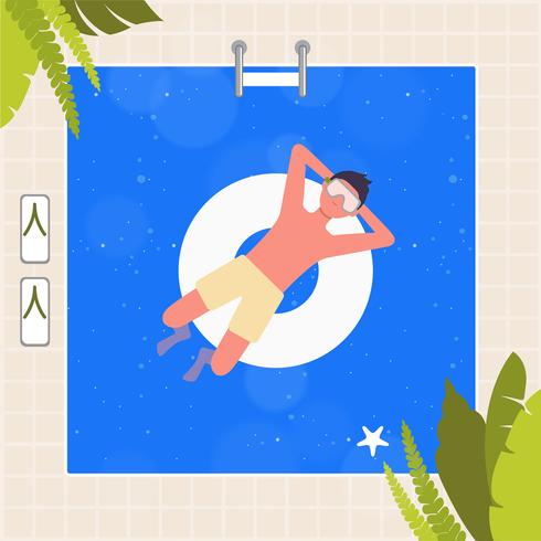 Vector ilustración de elementos de verano