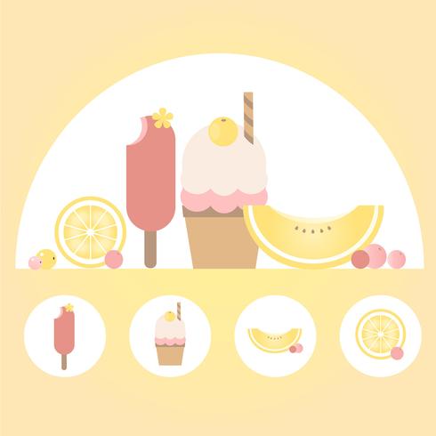 Vector Summertime Elements Illustration