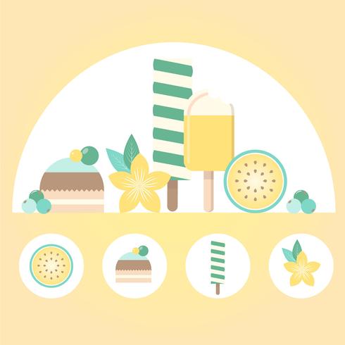 Vector Summertime Elements Illustration