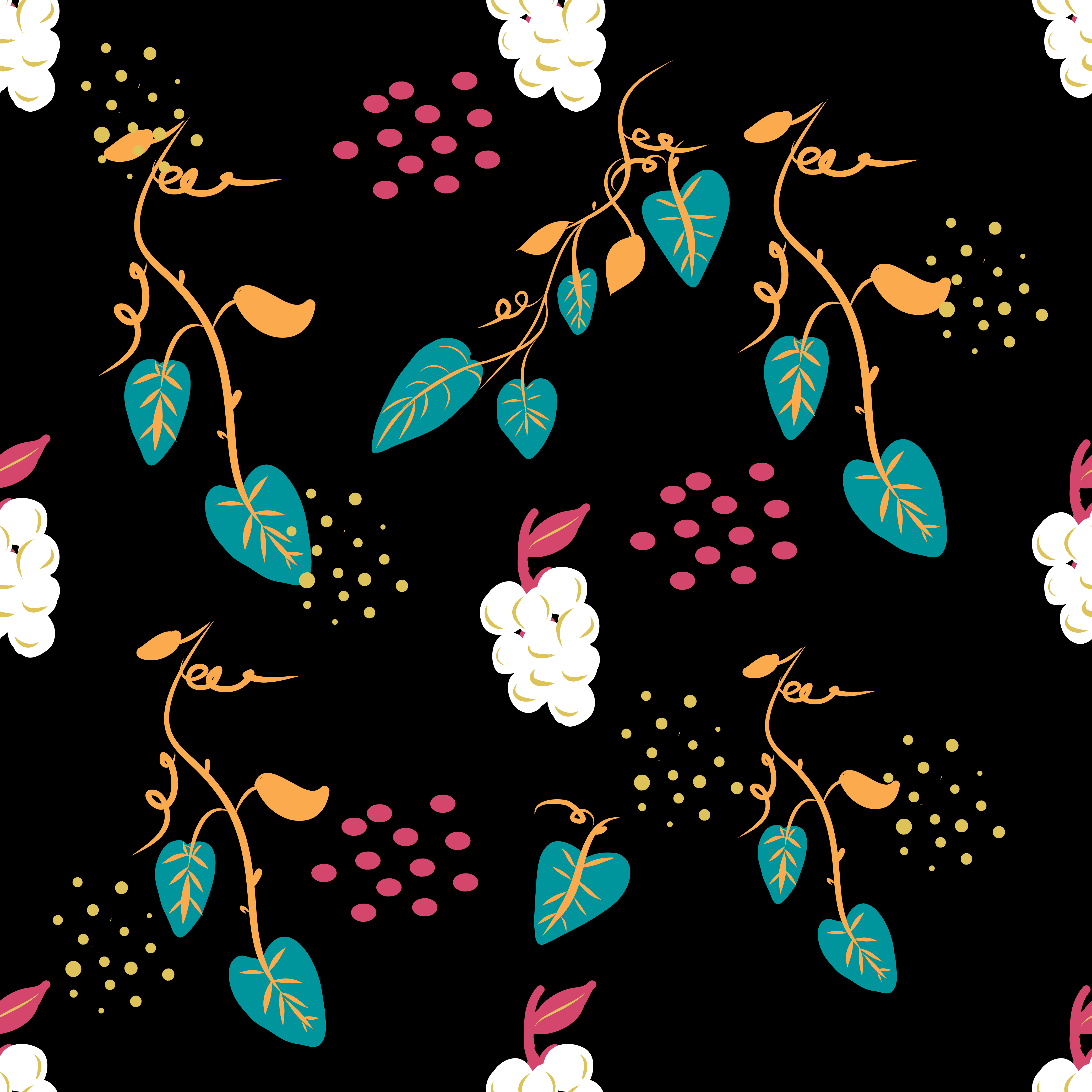 Seamless ditsy floral pattern with bright colorful flowers ...