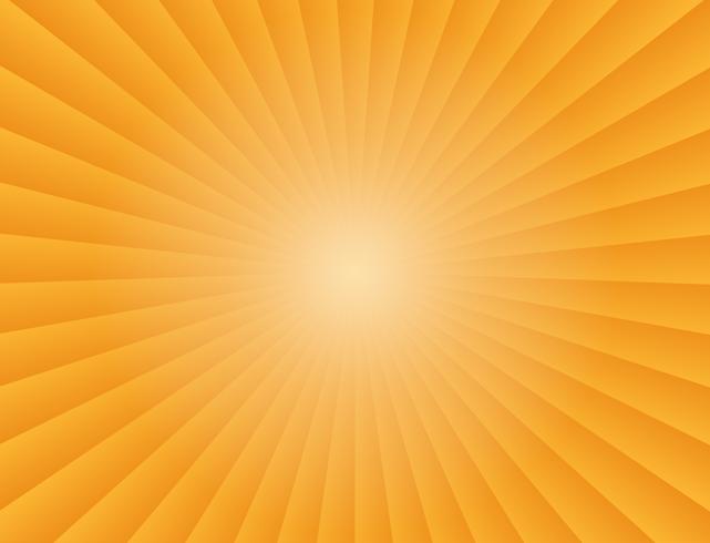 Abstract sunbeams gradient rays in orange background - Vector illustration