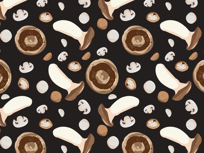 mushroom seamless pattern vector element background