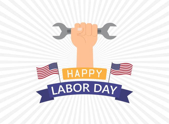 Happy Labor Day holiday banner template background vector