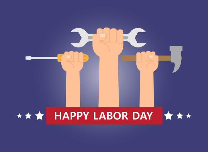 Happy Labor Day holiday banner template background vector