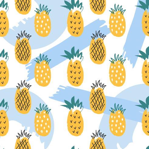 Pineapple Summer Vector Pattern