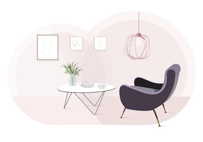  Vector Livingroom Illustration