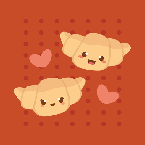 Croissant Cartoon Vector