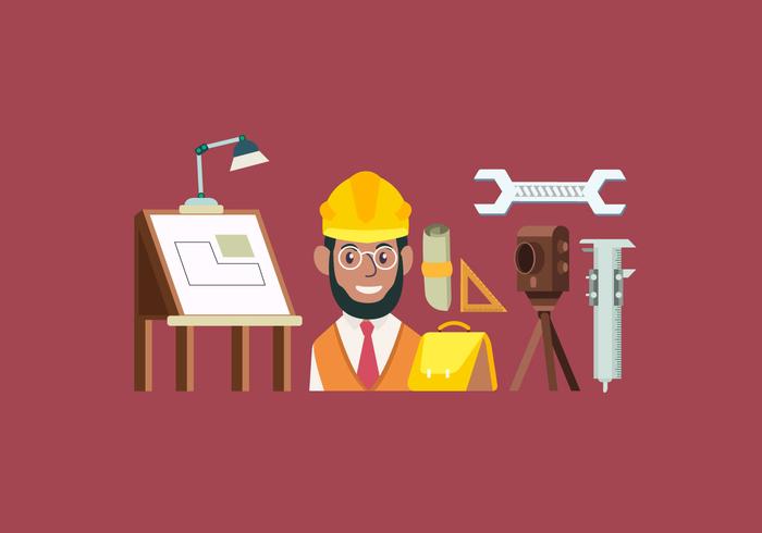 Engineer Tools Starter Pack Vector Illustration