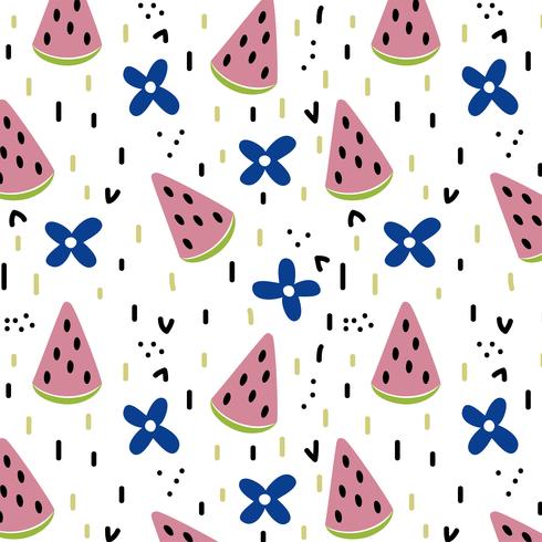 Watermelon pattern vector