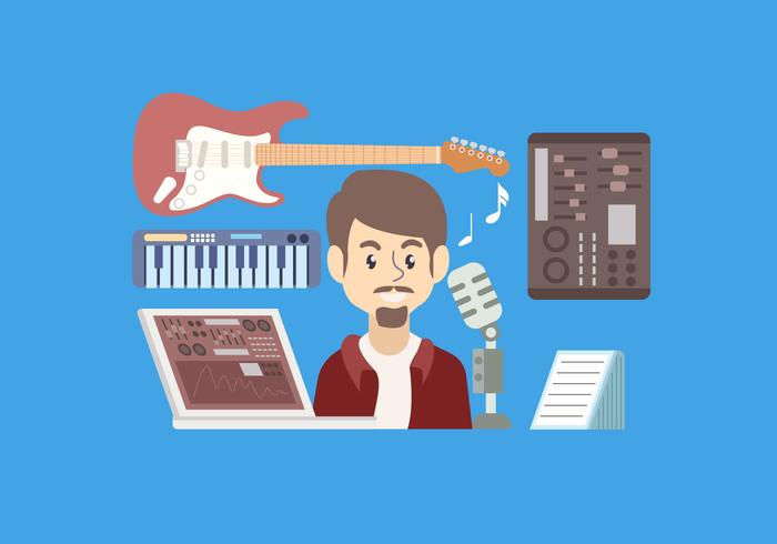 Musician Tools Starter Pack Vector Illustration