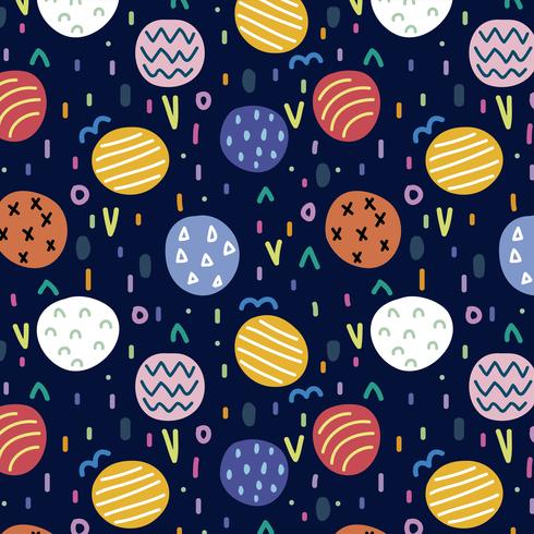 Colorful pattern with abstract shapes vector