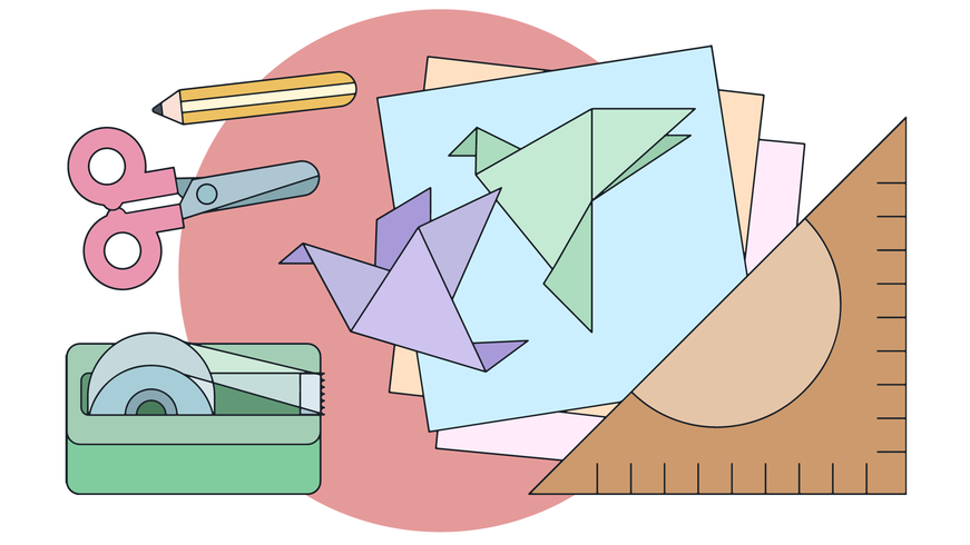 Practicando el vector de origami