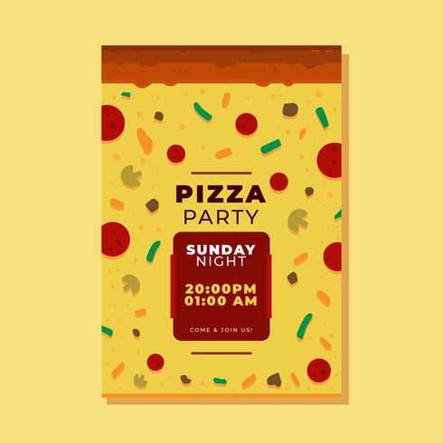 Pizza Folleto Vector