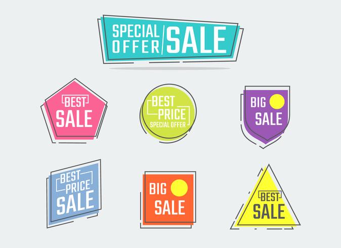 Geometry Sale Flat vector