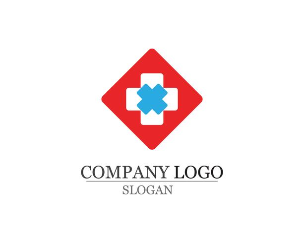 Vector de aplicación de iconos de plantilla de logotipo y símbolos de hospital