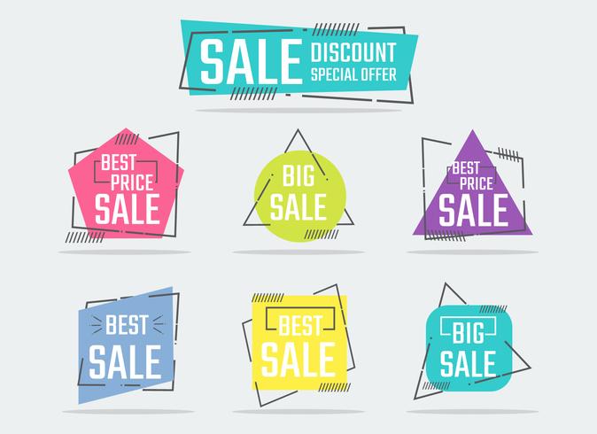 Dynamic Shapes Sale Flat vector