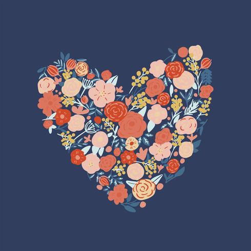 hand drawn floral vector background