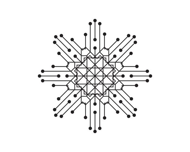 Circuit illustration design vector symbol logo technology