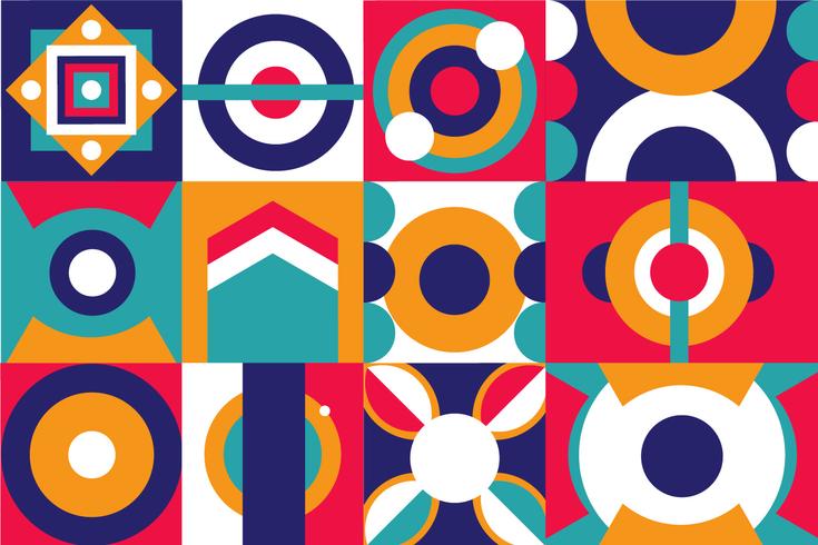 Pattern Of Pop And Colorful Abstract Geometric Shape Download