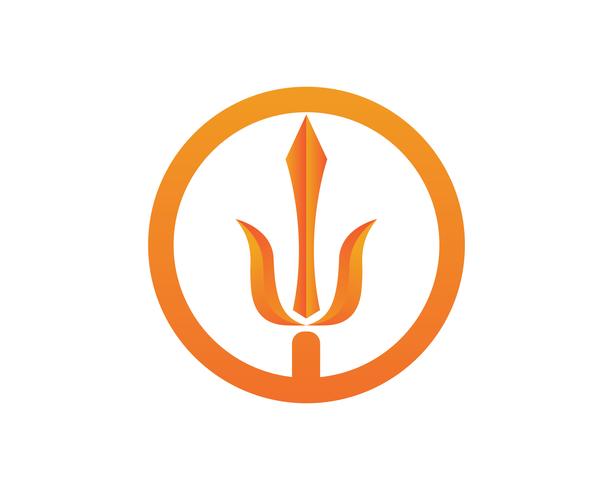 Magic trident logo and symbols template vector