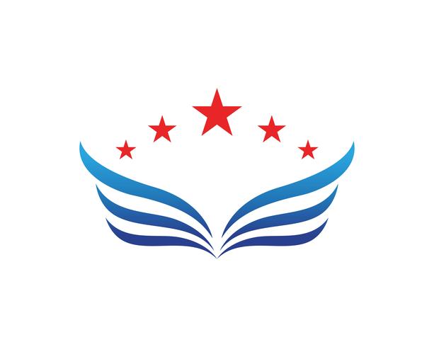 wing logo symbol for a professional designer vector