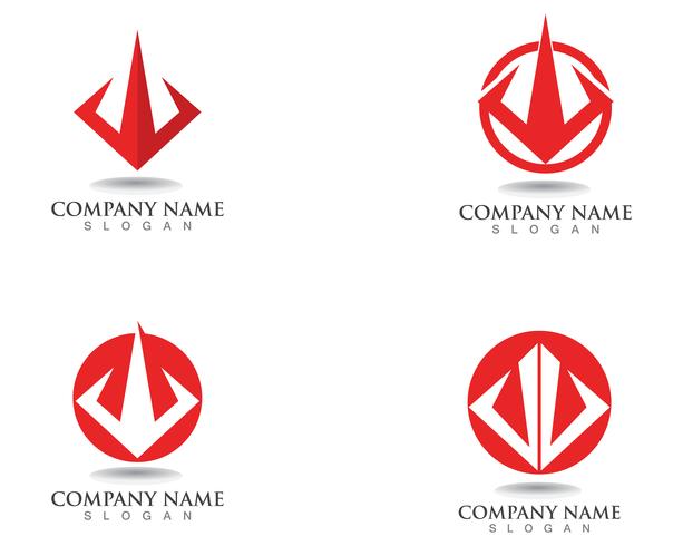 Magic trident logo and symbols template vector