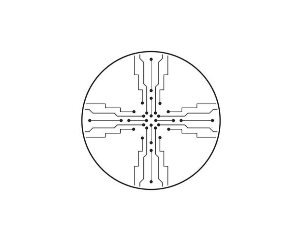 Tecnología del logotipo del símbolo del vector del diseño del ejemplo del circuito