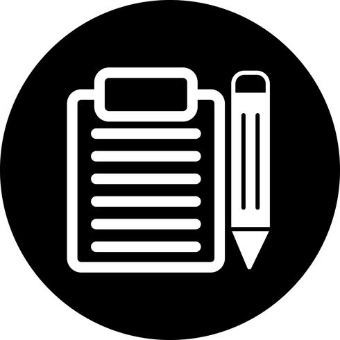 Vector Clip board And Pencil Icon