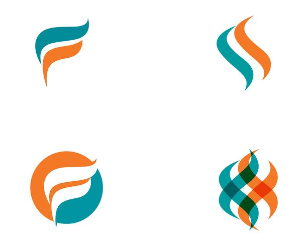 F letter logo and symbols template vector icons