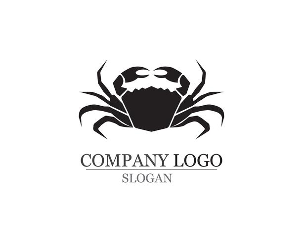 crab silhouettes on the white background icons vector