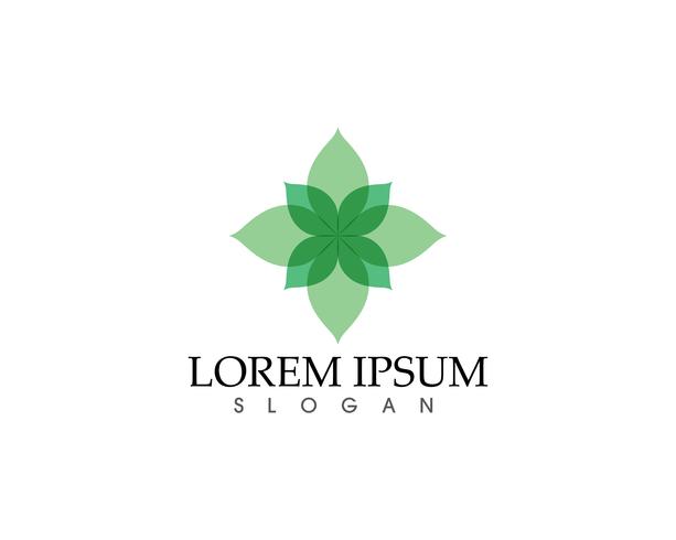 Ecology Green Leaf Simple Icon Symbol logo vector