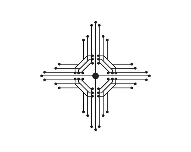 Circuit illustration design vector symbol logo technology