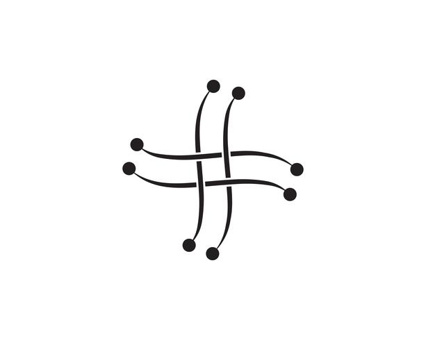 Circuit illustration design vector symbol logo technology