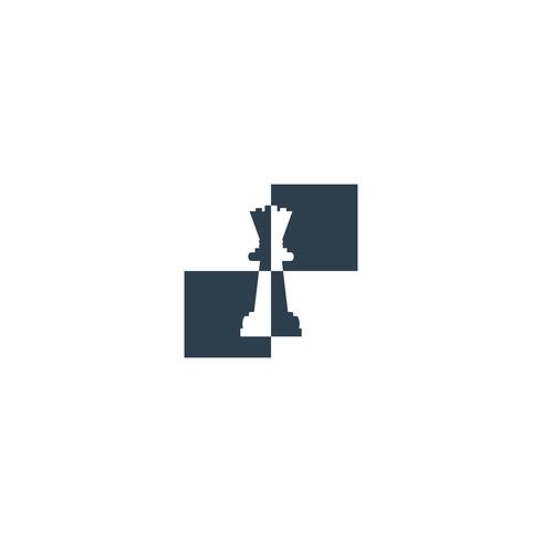 chess logo template vector illustration icon element isolated