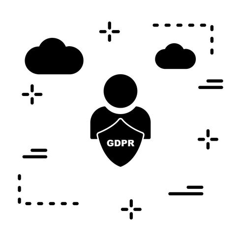 Vector GDPR seguridad hombres avatar icono