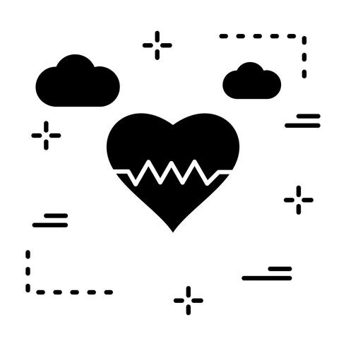 icono de latido del corazón vector