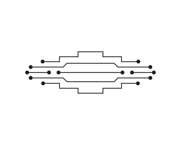 Circuit illustration design vector symbol logo technology