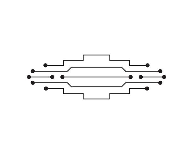 Tecnología del logotipo del símbolo del vector del diseño del ejemplo del circuito