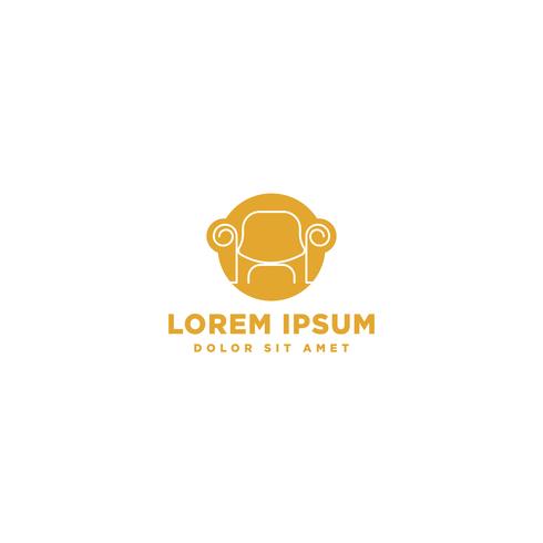 sofa chair logo furniture design vector illustration icon element